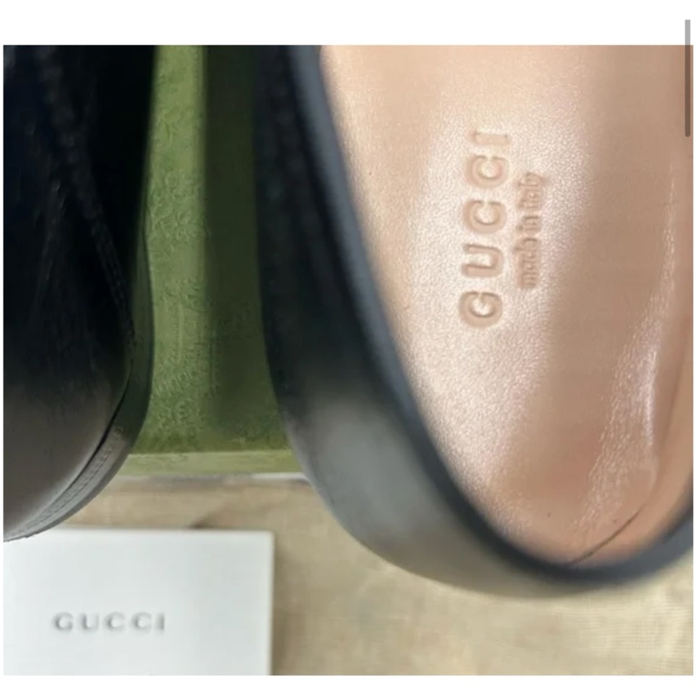 Gucci, jordaan leather loafers size 13 made in Italy - Picture 6 of 8
